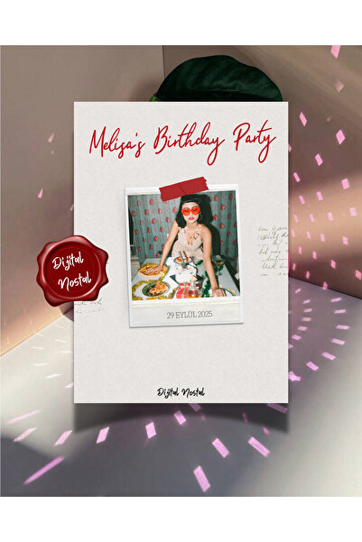 Dijital Nostal 10 Adet Happy Birthday Kişiye Özel Kart I Doğum Günü Kartı Etk...