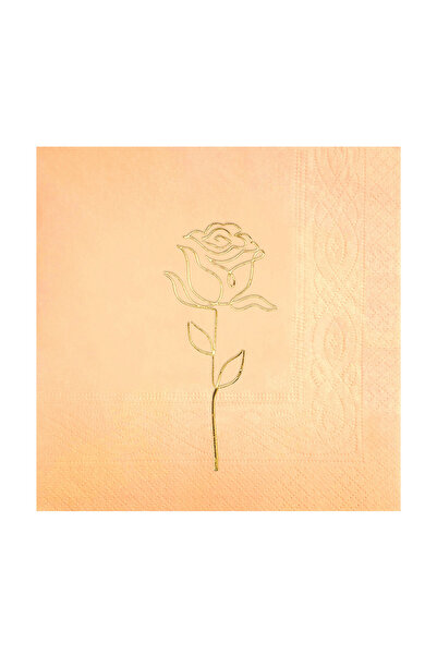 Story مناديل ورقية ذهبية اللون مقاس 33 × 33 سم، مكونة من 16 قطعة، مناديل ورقي...