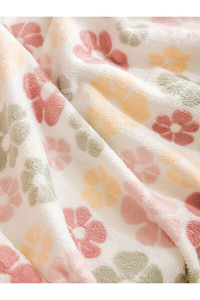 LC Waikiki Mixed Floral Printed Baby Girl Blanket 90X110 cm
