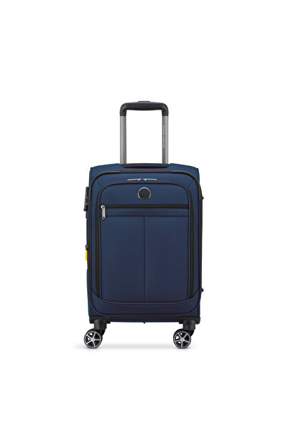 Delsey PRISCILLA 4-DOUBLE WHEEL EXPANDABLE CABIN TROLLEY 55CM BLUE