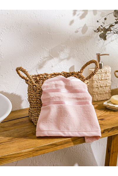 LC Waikiki Pink Embroidered Cotton Face Towel 50X80 cm