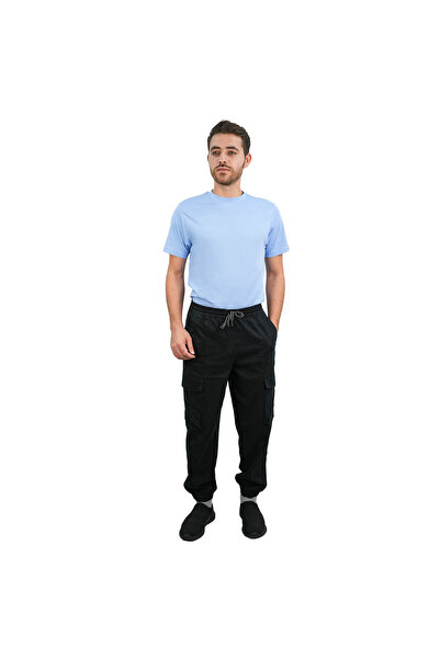 Giordano Men's Khaki Pants: Relax Fit, Elastic Waist, Stretch Twill