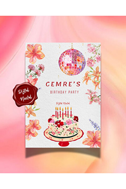 Dijital Nostal 10 Adet Happy Birthday Kişiye Özel Kart I Doğum Günü Kartı Etk...