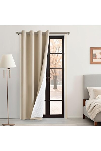TIANSHU Thermal Curtain, Beige Color, 132 x 160 cm