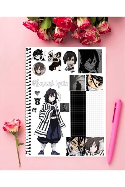 animeandyourworld Obanai Iguro Anime Defter 1 Adet Özel Tasarım a5 Boyutu 15*...