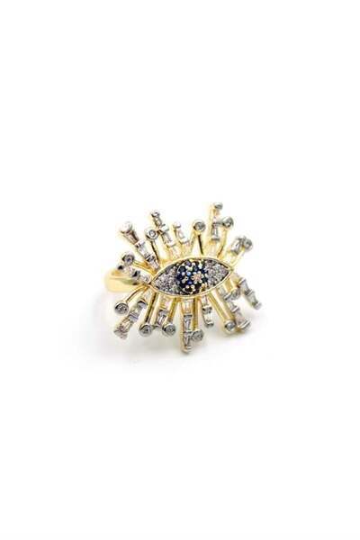 MENESSA Stone Eye Ring - Gold