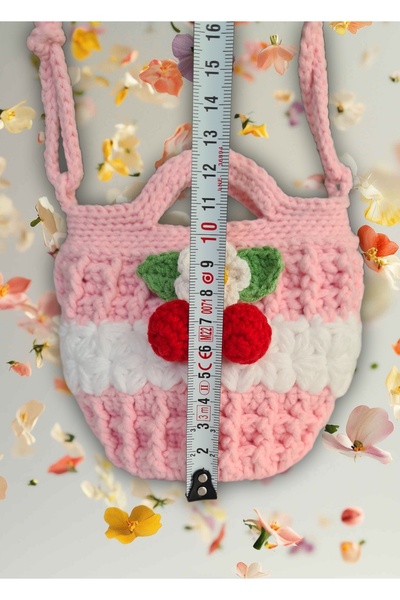 nazegram Children's Knitted Basket Bag, Children's Bag Mini Size