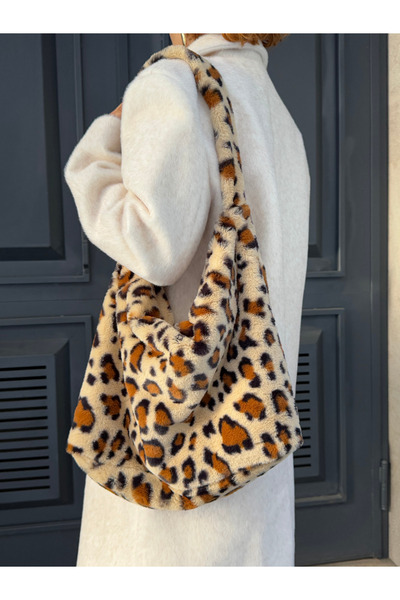 Bak'ap Premium Large Size Leopard Pattern Soft Handle Bag