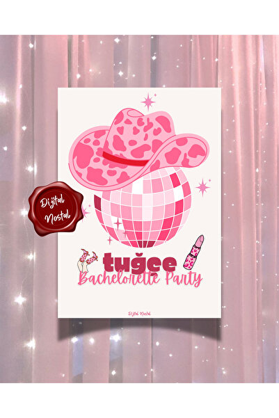Dijital Nostal 10 Adet Bekarlığa Veda Kartı I Bride To Be Kartı Etkinlik Kart...