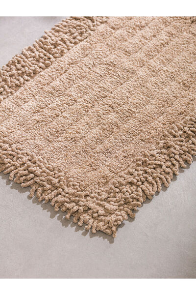 LC Waikiki Бежевий килимок для ванної кімнати з візерунком бутонів 40x60 см