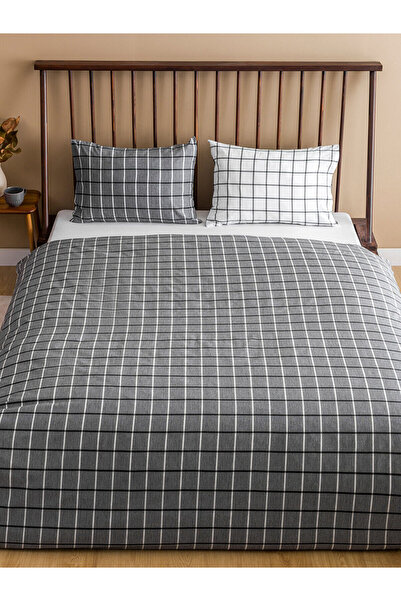 LC Waikiki Karişik Ekose Desenli Çift Kişilik Nevresim Seti