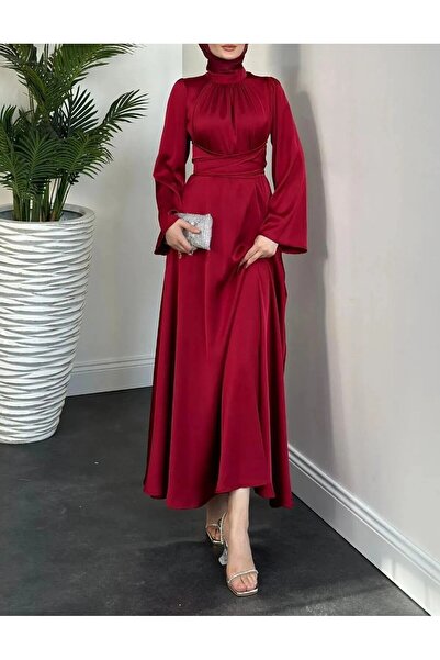 Sura Fashion Satin Evening Dress Spanish Sleeve