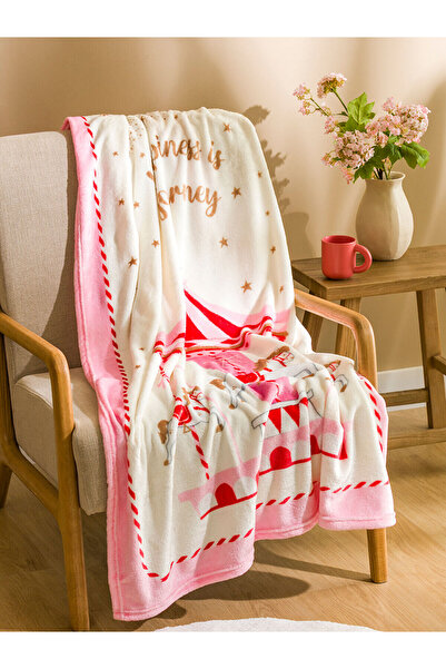 LC Waikiki Pembe Yılbaşı Temalı Tv Battaniyesi 100x150 cm