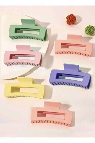 İnDerin Women's Colorful Clothespin Buckle Set of 6 Large Size