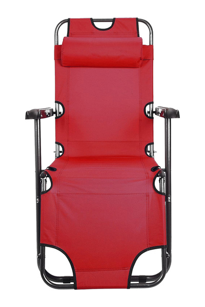 Cady One Portable Folding Adjustable Recliner Chair with Headrest and Durable Metal Frame