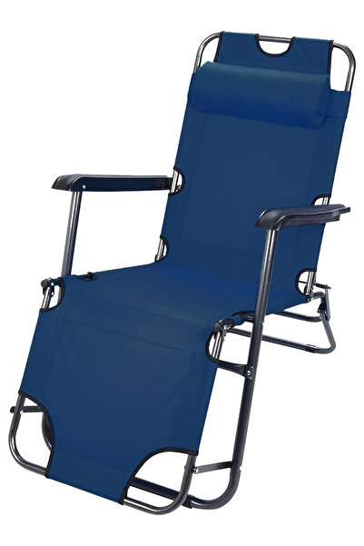 Cady One كرسي استرخاء محمول قابل للطي وقابل للتعديل مع مسند للرأس وإطار معدني...