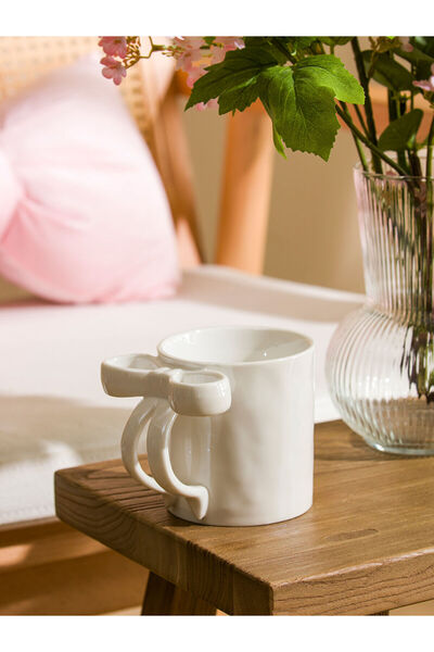 LC Waikiki White Bow Detailed Ceramic Mug 360 ml