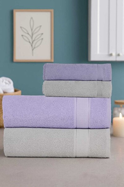 Mela Home Σετ πετσετών μπάνιου 4 τεμαχίων - Σετ μπάνιου τουλίπας - Προστιθέτε...