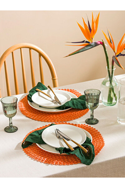 LC Waikiki Turuncu Amerikan Servis 2'li 40 cm