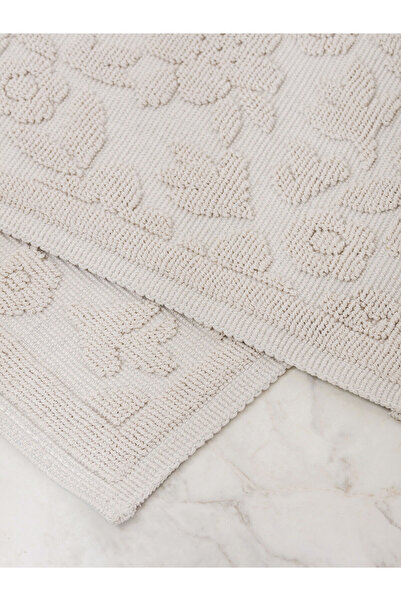 LC Waikiki Набір з 2 ванних килимків з бежевим квітковим візерунком