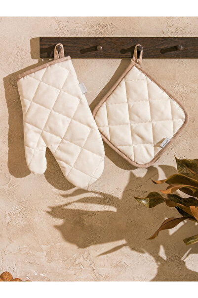 LC Waikiki Karişik Ayı Baskılı Fırın Eldiveni ve Tutaç