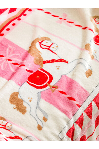 LC Waikiki Pembe Yılbaşı Temalı Tv Battaniyesi 100x150 cm