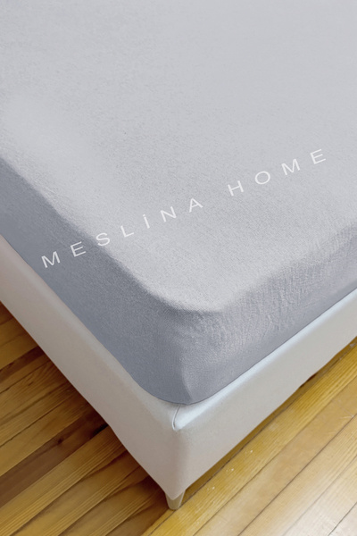 Meslina Home Combed Cotton Fitted Sheet 100% Cotton Sheet Combed Cotton Single Double-King Size