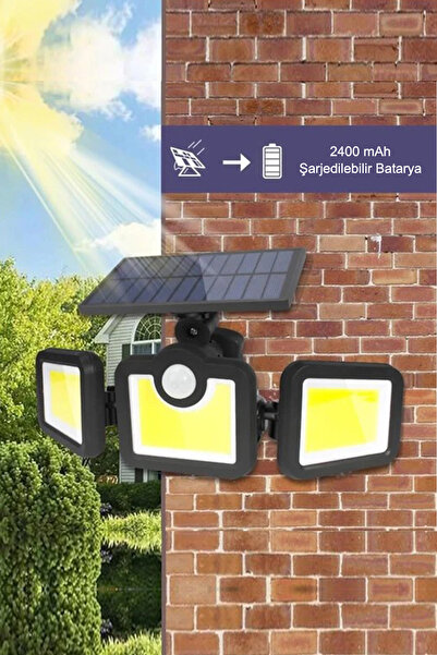 Solar Powered Motion Sensor 3 Sided 171 Cob Led Lighting