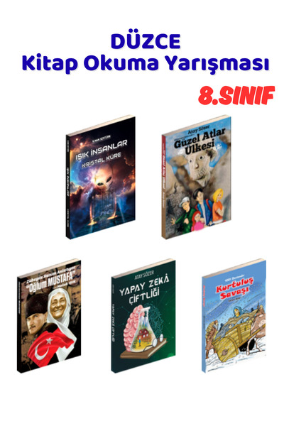Yağmur Çocuk DÜZCE Kitap Okuma Yarışması 8.Sınıf Kitapları, 5 Kitap Set, 8.Sınıf Masal Öykü