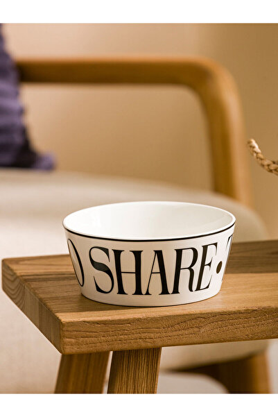 LC Waikiki Siyah Baskılı Seramik Kase 15 cm