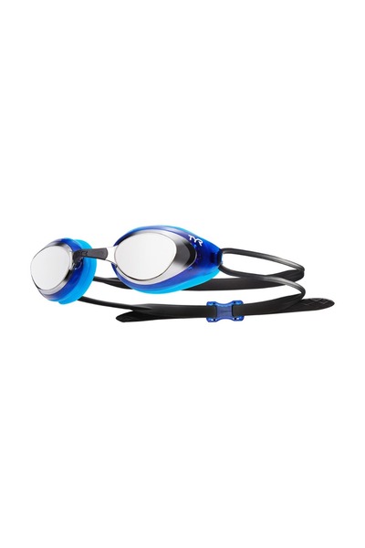 TYR Black Hawk Mirrored Racing Goggles (Blue/Silver)