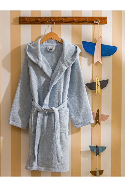 LC Waikiki Blue Boy's Cotton Bathrobe