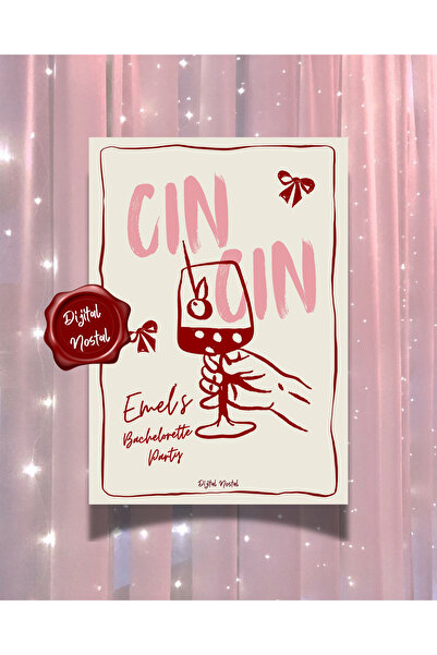 Dijital Nostal 10 Adet Bekarlığa Veda Kartı I Bride To Be Kartı Etkinlik Kart...
