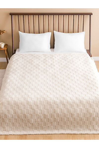 LC Waikiki Двоспальне ковдру з бежевим візерунком 200x220 см