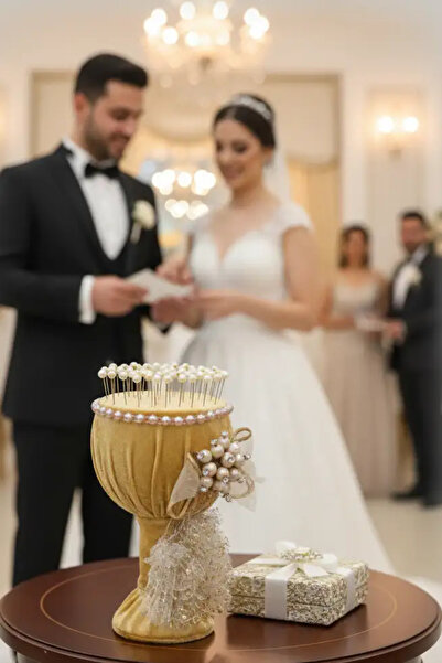 Dantelux Kadeh İğnelik (Takı İçin İğnedanlık) Gold