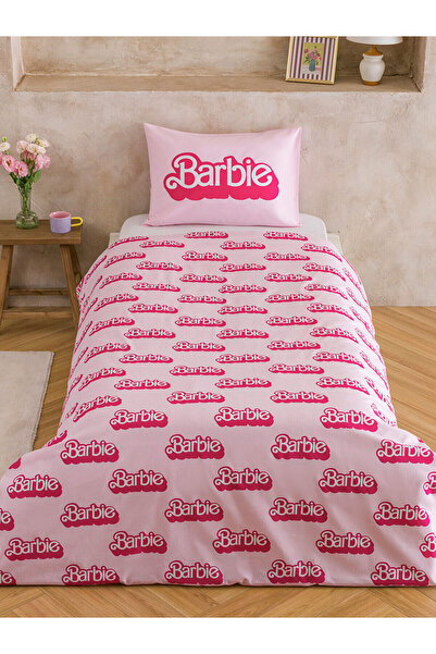 LC Waikiki Pembe Barbie Baskılı Tek Kişilik Nevresim Seti