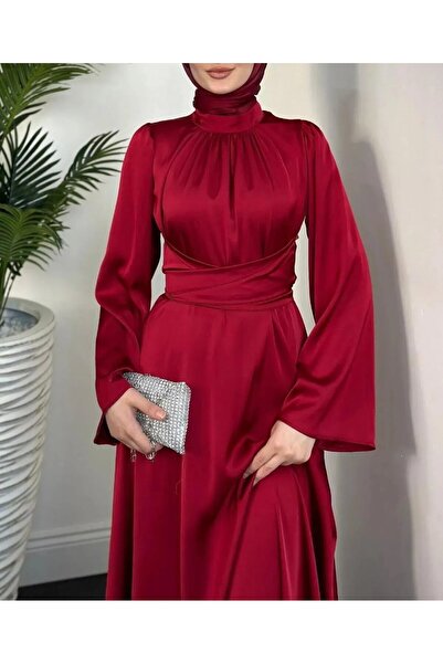 Sura Fashion Satin Evening Dress Spanish Sleeve