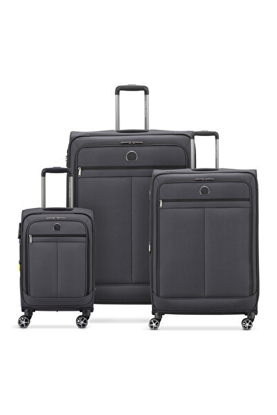 Delsey PRISCILLA 3-PIECE SET 55/70/82CM (L+M+S) ANTHRACITE