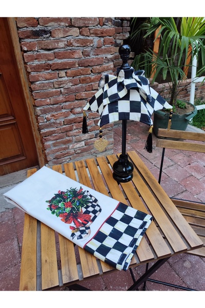 Nevena handmade Siyah Dama runner