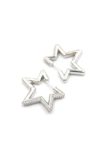 MENESSA حلق على شكل نجمة - فضي