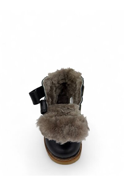 Tekiner Hakiki Deri Gerçek Kürklü Unisex Çocuk Bot