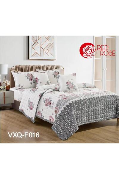 Red Rose Winter double bedspread, soft velvet, 4-piece system, compressed filling, quilt size 160 x 220 cm