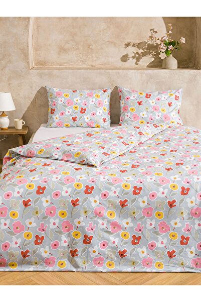 LC Waikiki Alita City Lcw Home Mixed Floral Printed Double Duvet Cover Set wi...