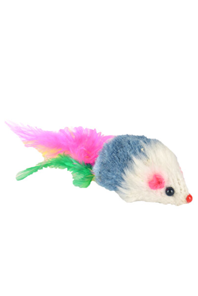 Flip Renkli Peluş Fare Kedi Oyuncağı 4,5cm