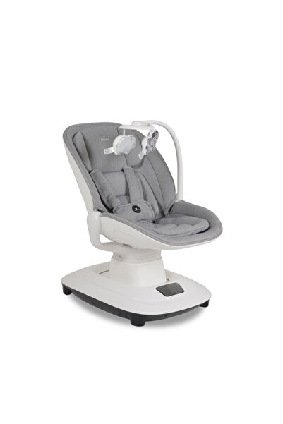 Cangaroo Electric Baby Swing Hera Light Grey with Mobile App, 7 Swing Modes, 360° Rotation, Music,