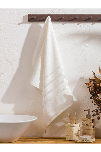 LC Waikiki Ecru Embroidered Cotton Face Towel 50X80 cm