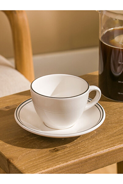 LC Waikiki Lcw Home Ecru Printed Ceramic Espresso Cup 215 ml