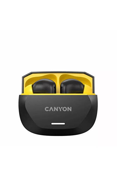 CANYON wireless headphones, Hexagon 7 TWS, Black/Yellow, Bluetooth, 10m