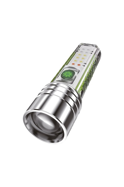 REVOPRO Usb Şarjlı El Feneri Ultra Güç Siren Özellikle Şarjlı 9 Modlu Bekçi F...