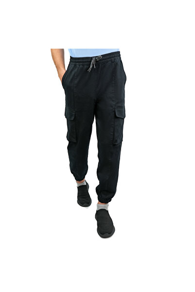 Giordano Men's Khaki Pants: Relax Fit, Elastic Waist, Stretch Twill